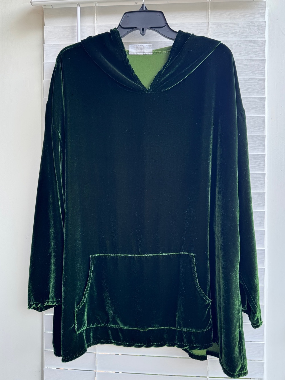 Bryn Walker Silk Blend Velvet Oversized Hoodie Tunic XL Lagenlook USA - Picture 4 of 9
